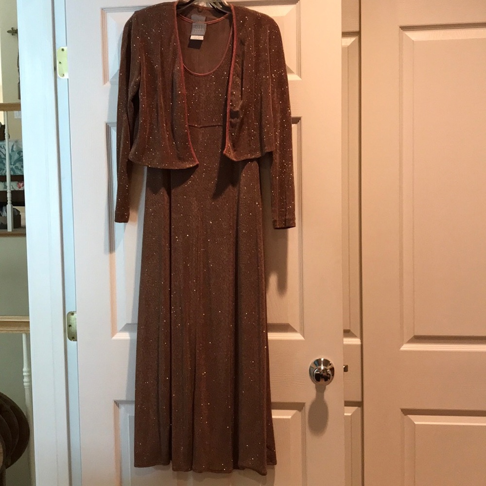 3/4 length tank-top style dress w/ bolero jacket